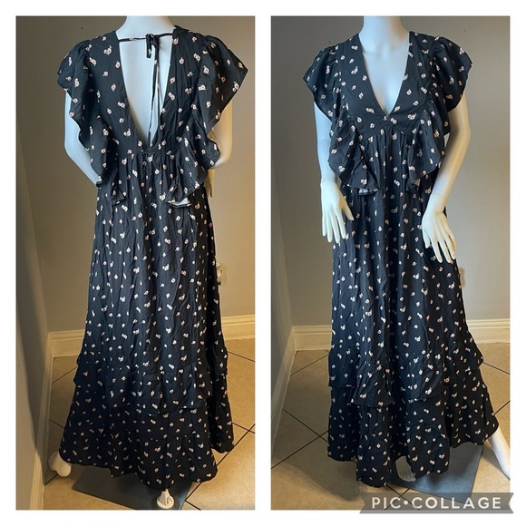 Forever 21 Dresses & Skirts - Floral Butterfly-Sleeve Maxi Dress
Size Medium
New 
Brand is Forever 21